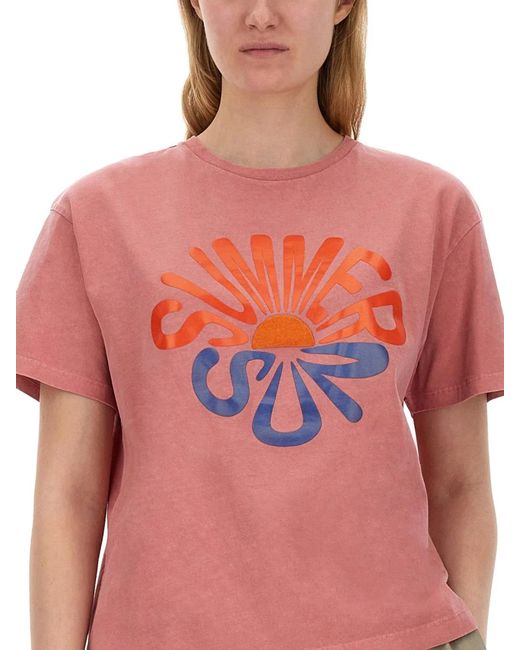 Paul Smith Red Ps Paul Smith Summer Sun Print T Shirt