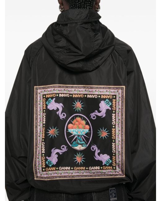 Ganni Black Polyamide Nylon Jacket