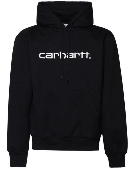 Carhartt Black Hoodie With Embroidered Logo