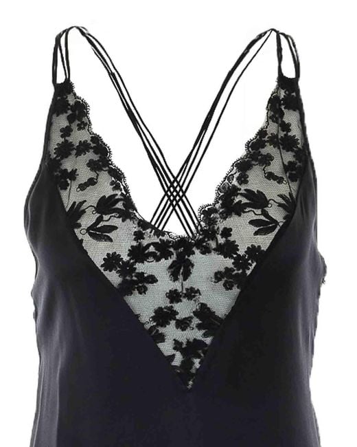 Fendi Black Silk And Lace Dress