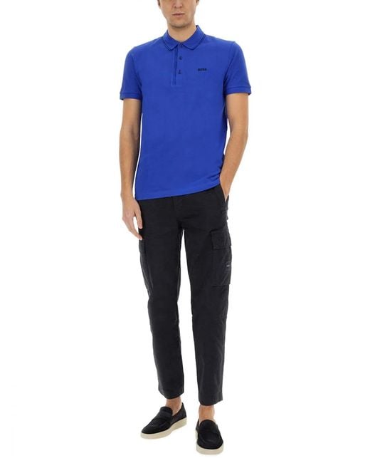 Boss Blue Polo Paule 4 for men