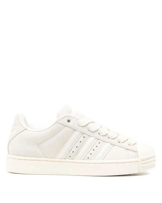 Adidas Originals White Superstar St Suede Sneakers