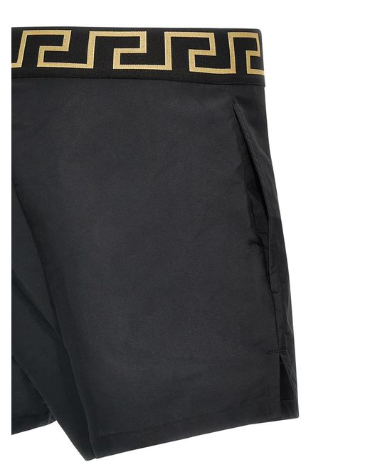 Versace Gray 'Greca' Swimsuit for men