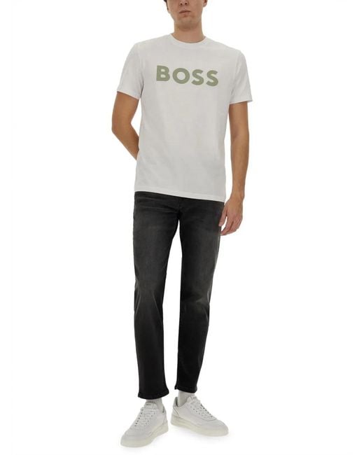 Boss Gray Tshirt Thinking 1 for men