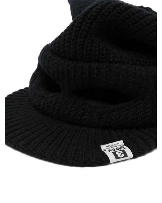 Maison Mihara Yasuhiro Black Knit Cat Ears Cap