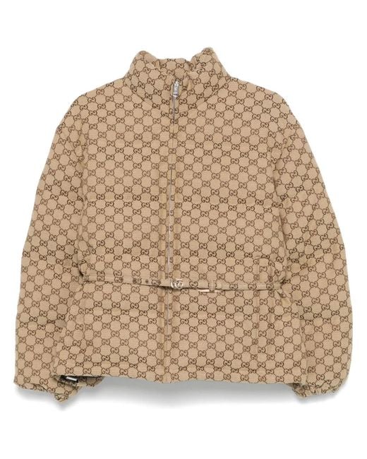 Gucci Natural Gg Cotton Polyester Coat