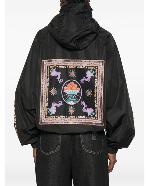 Ganni Black Polyamide Nylon Jacket