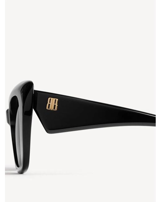 Balenciaga Black Acetate Farfalla Diva Sunglasses