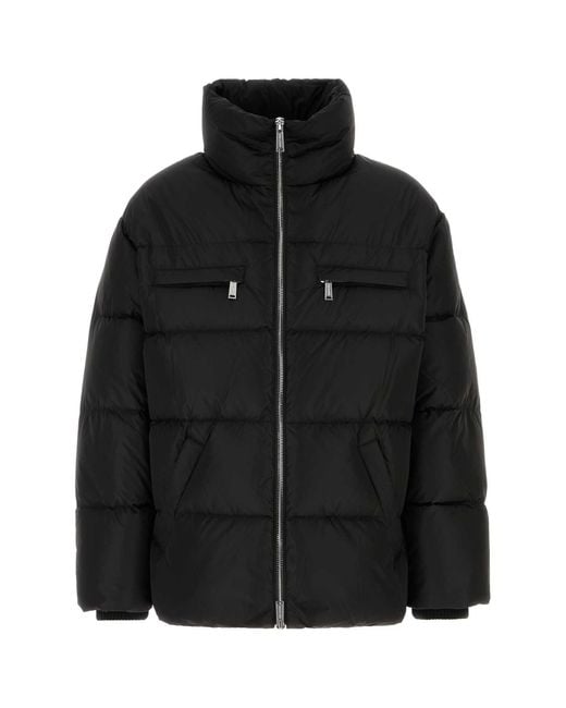 DSquared² Black Colorblock Oversized Down Jacket for men