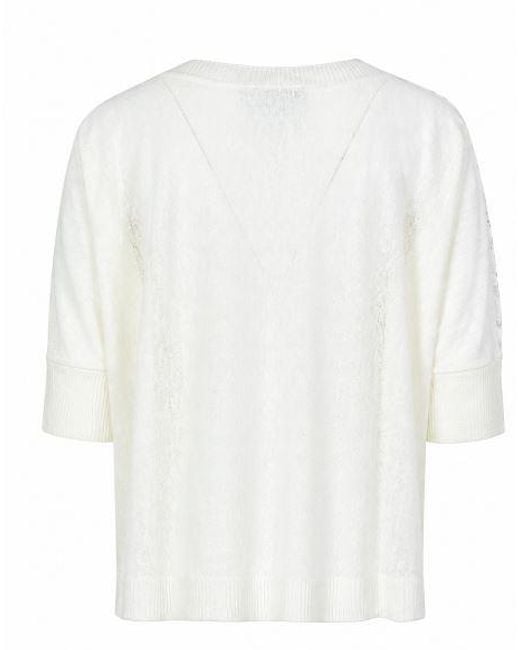 D.exterior White D Exterior Linen Polyester Shirt