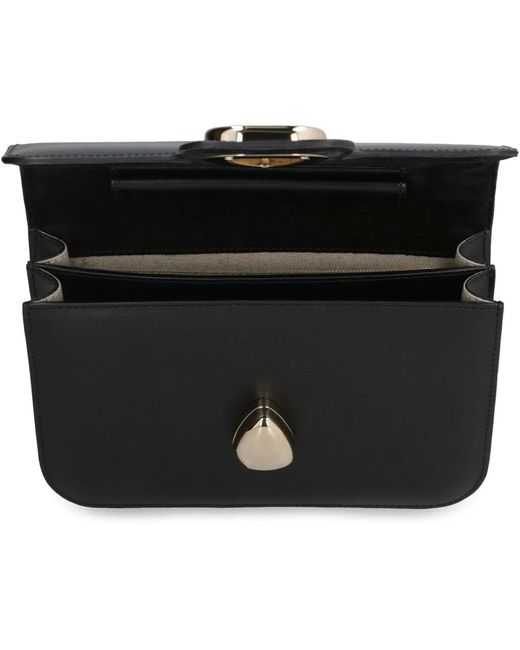 A.P.C. Black Leather Small Astra Crossbody Bag