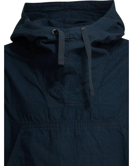 Beams Plus Blue Mil Smock Ripstop Cotton Lightweight Jacket for men