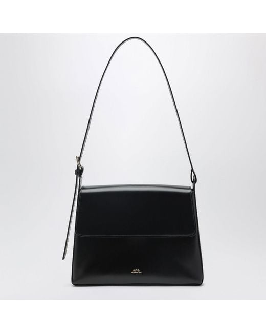 A.P.C. Black Virginie Leather Shoulder Bag