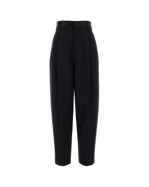 Bottega Veneta Black Wide Wool Pants