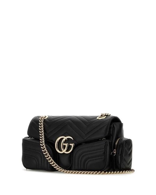 Gucci Black Handbag Gg Marmont 2