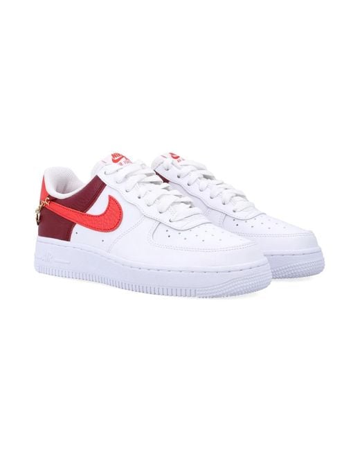 Nike Red Air Force 1 '07 Leather Sneakers