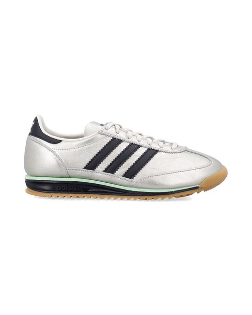 Adidas Originals Metallic Adidas Sl72 Og Sneakers Platinum