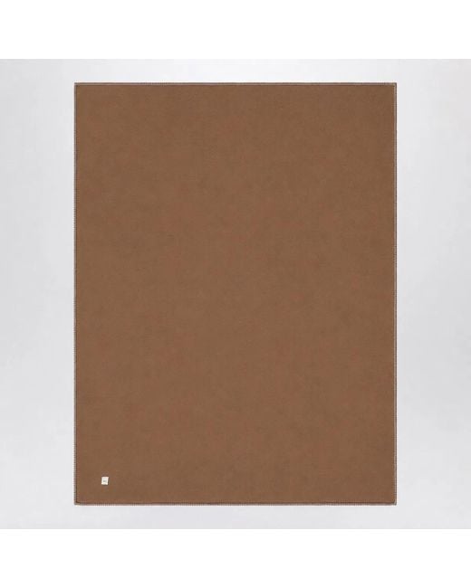 Tekla Brown Lambswool Blanket for men