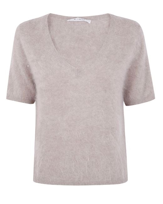 ABSOLUT CASHMERE Women's Nicoletta Short Sleeves V Neck Sweater