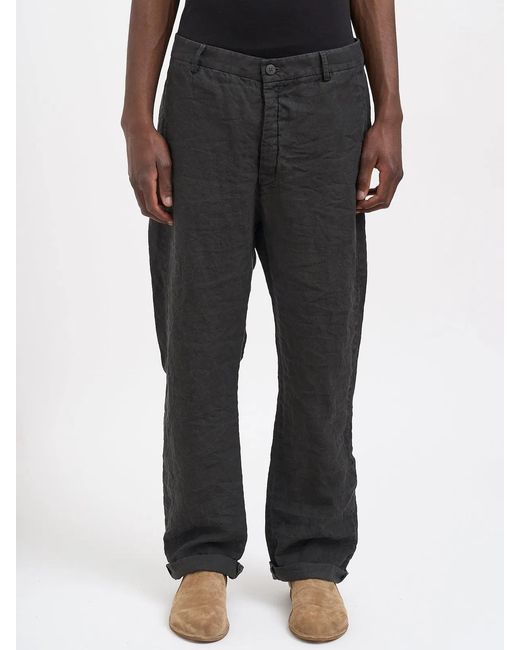 Poeme Bohemien Black Over Fit Pants for men