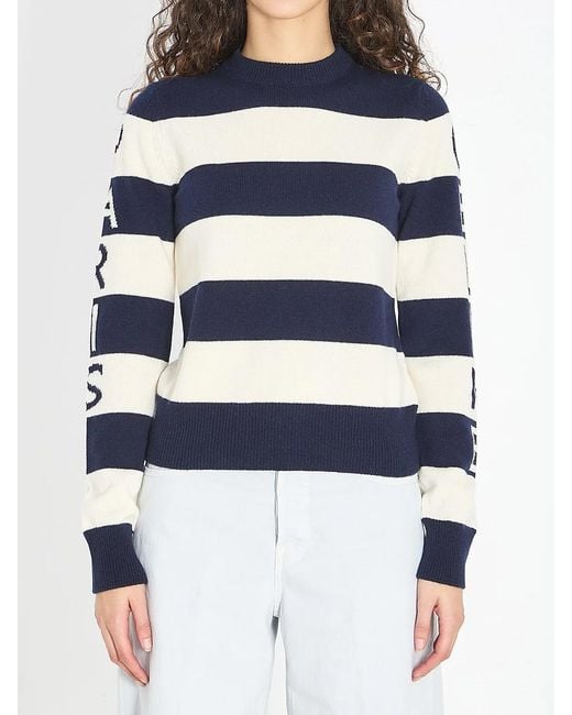 Céline Blue Crew Neck Sweater