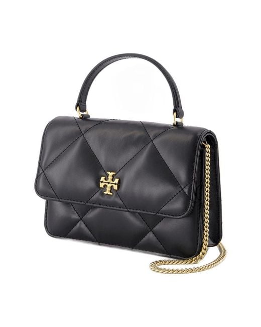 Tory Burch Black Kira Diamond Mini Wallet On Chain for men