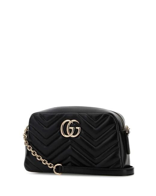 Gucci Black Gg Marmont Small Camera Bag