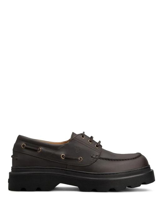 Tod's Black Mocassino Da Barca for men