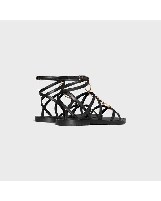 Céline Black Strappy Jewel Sandal
