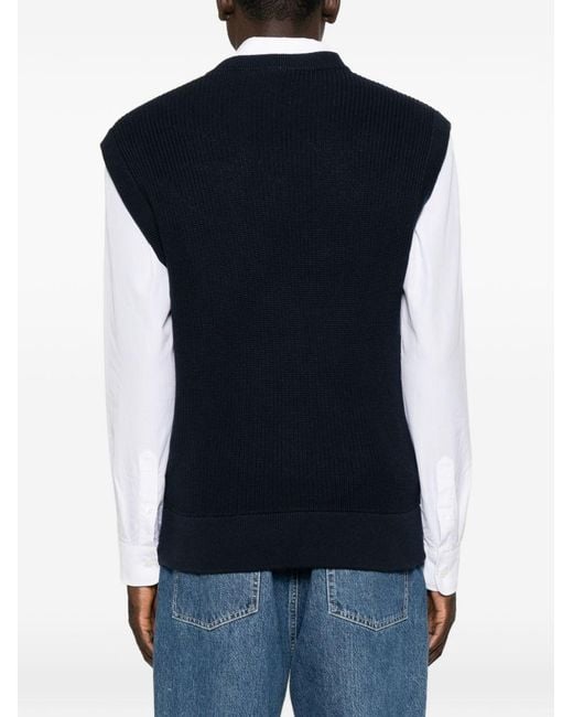 BBCICECREAM Blue Wool Blend Vest for men