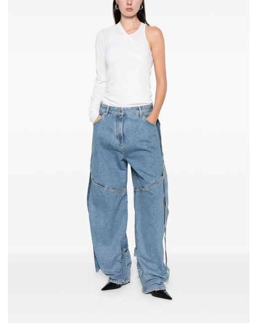 The Attico Blue Denim Cotton Jeans
