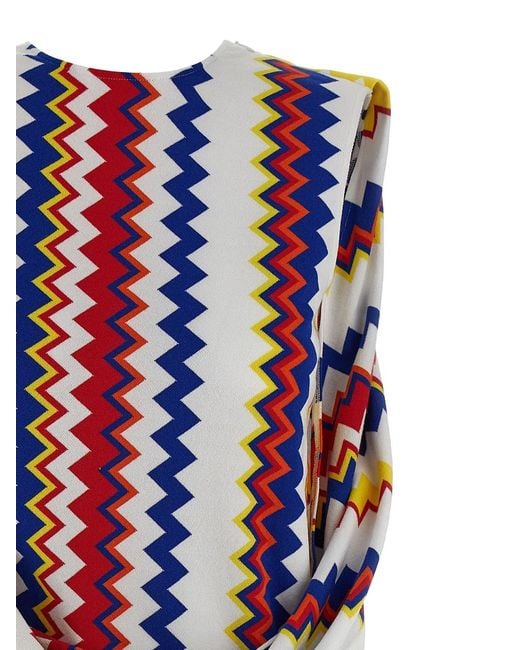 Missoni Blue Peplos Dress
