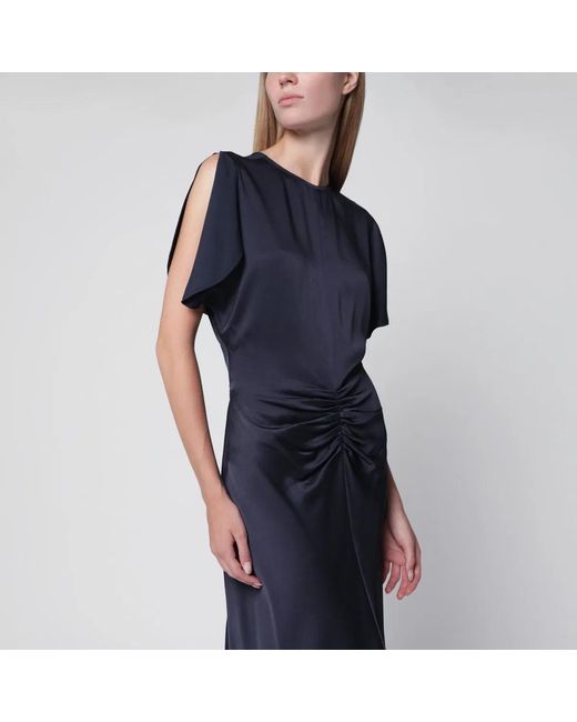 Victoria Beckham Blue Bela Midi Dress