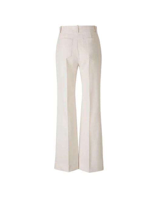 Victoria Beckham White Nude Alina Trousers