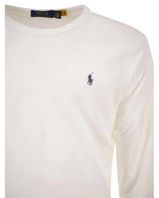 Polo Ralph Lauren White Terry Cloth Sweatshirt for men