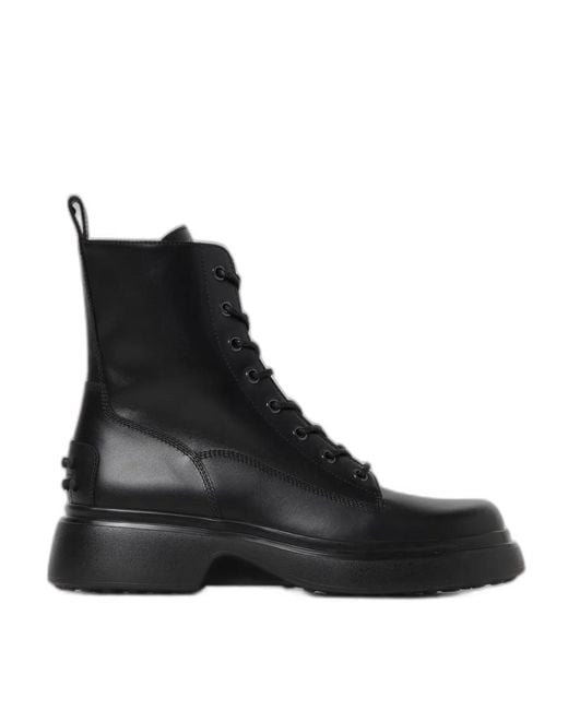 Tod's Black Leather Ankle Boots