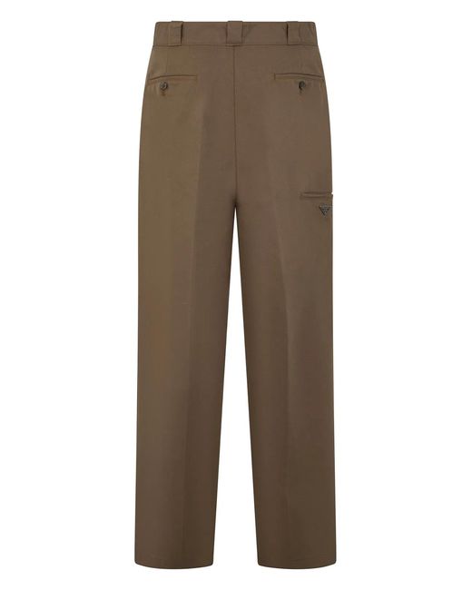 Prada Brown Long Pants With Pockets for men