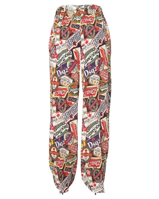 DSquared² Red Wide Pants