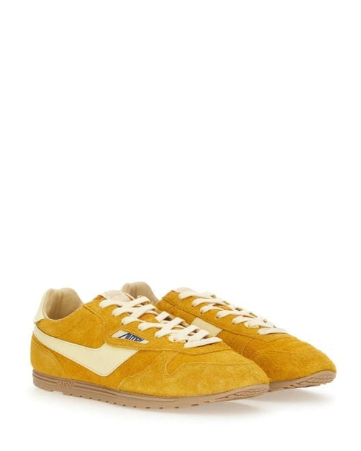 Autry Yellow "Windspin" Sneaker for men