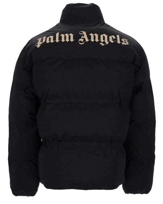 Palm Angels Black Giacca Con Logo for men