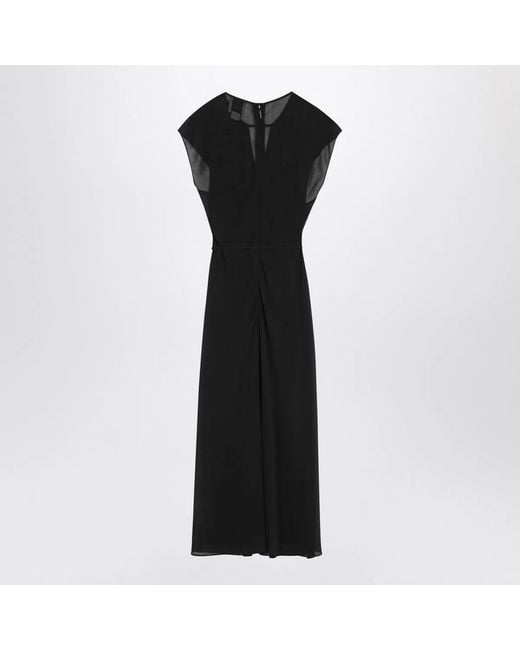 Calvin Klein Black Midi Dress With Belt