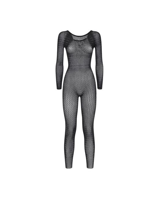 Wolford Gray Daisy Net Catsuit