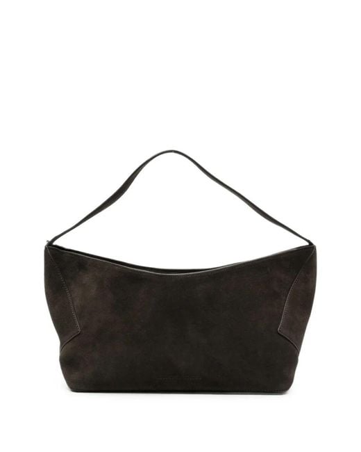 Studio Nicholson Black Fold Detail Zip Shoulder Bag