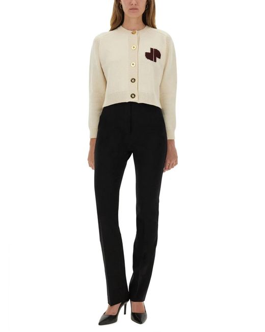 Patou Natural Cardigan With Logo