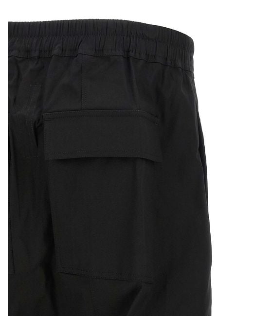 Rick Owens Black 'Rick S Pods' Bermuda Shorts for men
