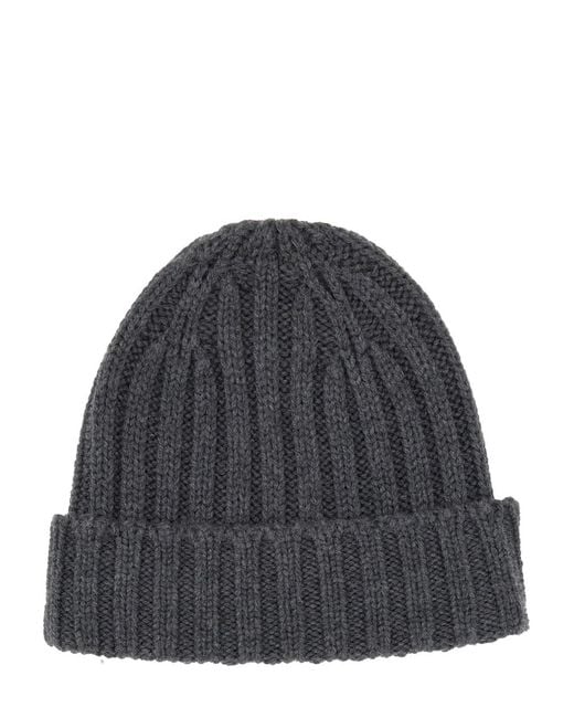 Aspesi Gray Beanie Hat