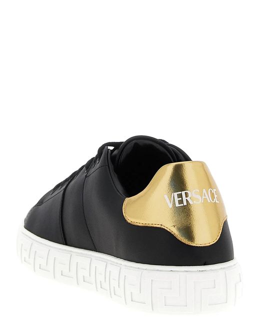 Versace Black 'Greca' Sneakers for men