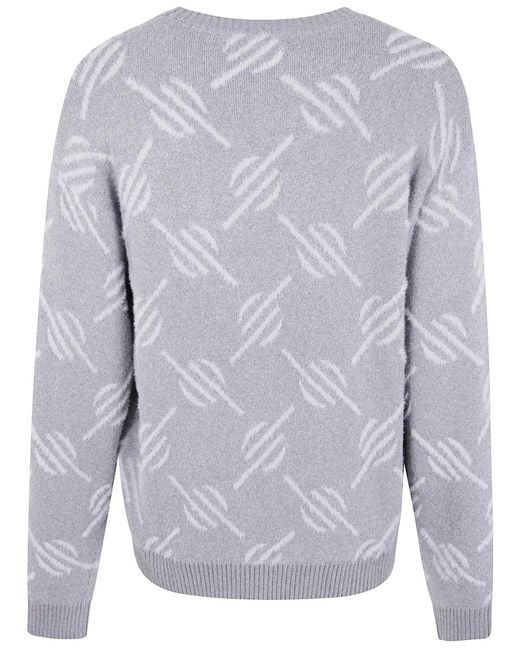 Daily Paper Blue "Tevin Monogram" Knit Sweater for men