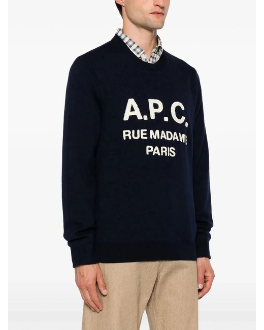A.P.C. Blue Maurice Sweater for men
