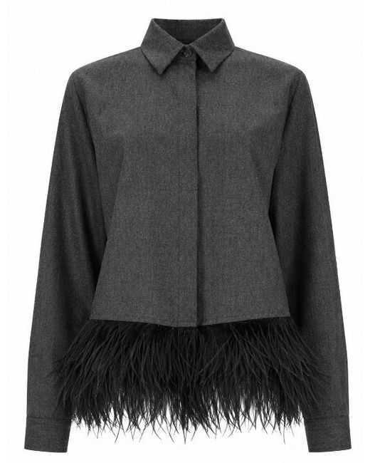 Fabiana Filippi Black Virgin Wool Shirt